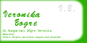 veronika bogre business card